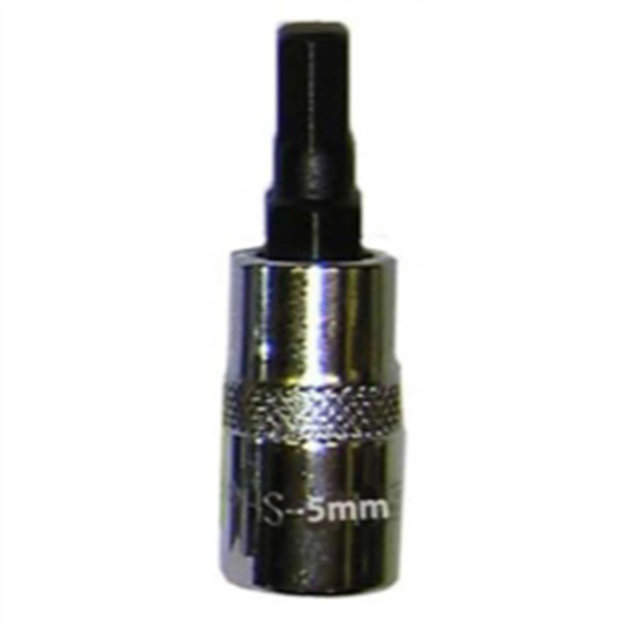 VIM Tools Hex Bit — 5mm, Chrome, 1/4in. Square Drive Bit Holder, Model# VIMHM-5MM